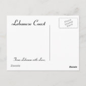 Carte Postale Côte libanaise (Dos)
