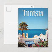 Carte Postale Côte méditerranéenne tunisienne Rétro (Devant / Derrière)