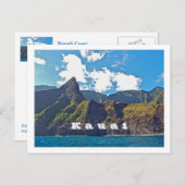 CARTE POSTALE/CÔTE NAPALI/KAUAI, HAWAII (Devant / Derrière)