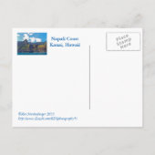 CARTE POSTALE/CÔTE NAPALI/KAUAI, HAWAII (Dos)