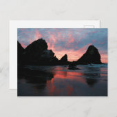 Carte Postale Côte Oregon Sunrise Harris Beach (Devant / Derrière)