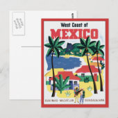 Carte Postale Côte ouest de cru du Mexique (Devant / Derrière)
