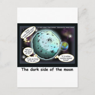 Carte Postale Côté Sombre De La Lune Drôle Drôle Dons Cartoon