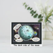 Carte Postale Côté Sombre De La Lune Drôle Drôle Dons Cartoon (Debout devant)