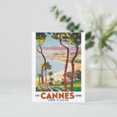 Carte Postale Côte vintage d'Azur Cannes (Debout devant)