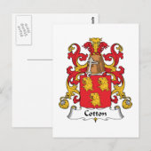 Carte Postale Coton Family Crest (Devant / Derrière)
