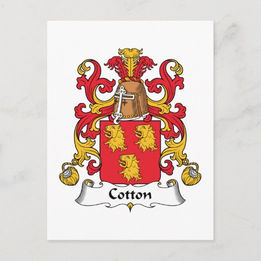 Carte Postale Coton Family Crest (Devant)