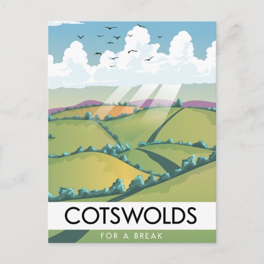 Carte Postale Cotswolds pour une pause. (Devant)