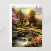 Carte Postale Cottage anglais (Devant / Derrière)