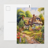 Carte Postale Cottage anglais (Devant / Derrière)