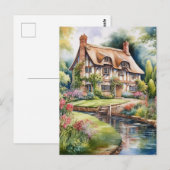 Carte Postale Cottage anglais (Devant / Derrière)