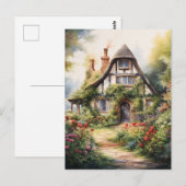 Carte Postale Cottage anglais (Devant / Derrière)