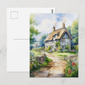 Carte Postale Cottage anglais (Devant / Derrière)