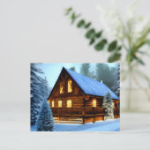 Carte Postale Cottage Country Northern Pine Cabine (Debout devant)