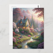 Carte Postale Cottage et jardin (Devant / Derrière)