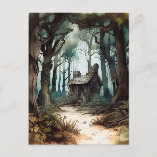 Carte Postale Cottage forestier enchanté (Devant)