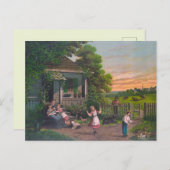 Carte Postale Cottage vintage (Devant / Derrière)