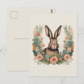 Carte Postale Cottagecore Cute Rabbit (Devant / Derrière)