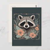 Carte Postale Cottagecore Cute Raccoon (Devant / Derrière)