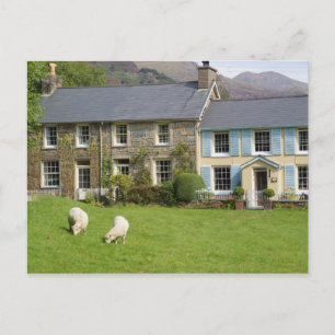 Carte Postale Cottages, Beddgelert, Gwynedd, Pays de Galles