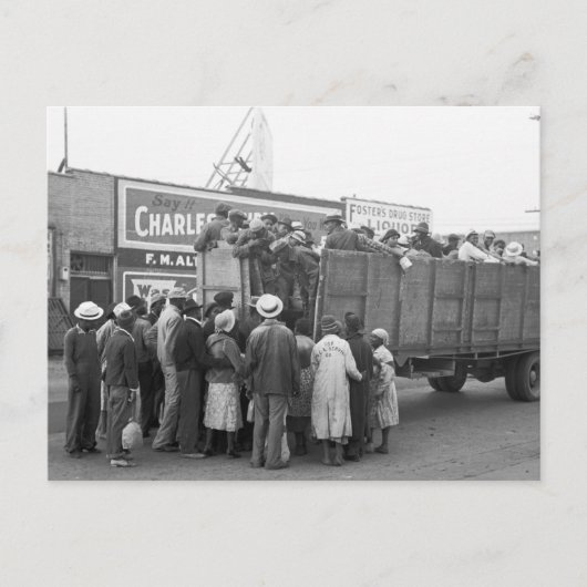 Carte Postale Cotton Pickers, 1938 (Devant)