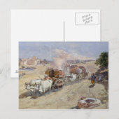 Carte Postale Cotton Transport, Inde, 1862 (avec le dessus de he (Devant / Derrière)