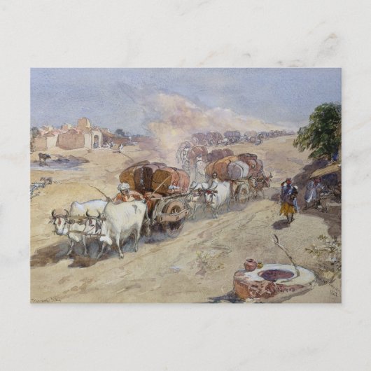 Carte Postale Cotton Transport, Inde, 1862 (avec le dessus de he (Devant)