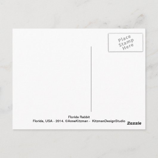 Carte Postale Cottontail Est (Dos)