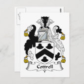 Carte Postale Cottrell Family Crest (Devant / Derrière)