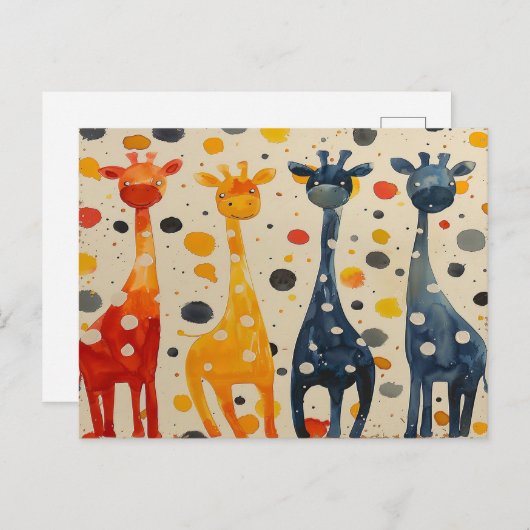 Carte Postale Cou long de la Giraffe (Devant / Derrière)