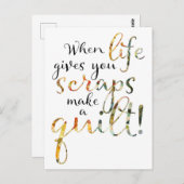 Carte Postale Couchage Quand La Vie Vous Donne Des Grattons Fair (Devant / Derrière)