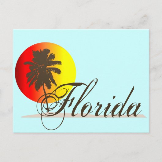 Carte Postale Couché de soleil de Floride (Devant)