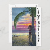 Carte Postale Couché de soleil de Floride (Devant / Derrière)