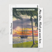 Carte Postale Couché de soleil de Floride (Devant / Derrière)