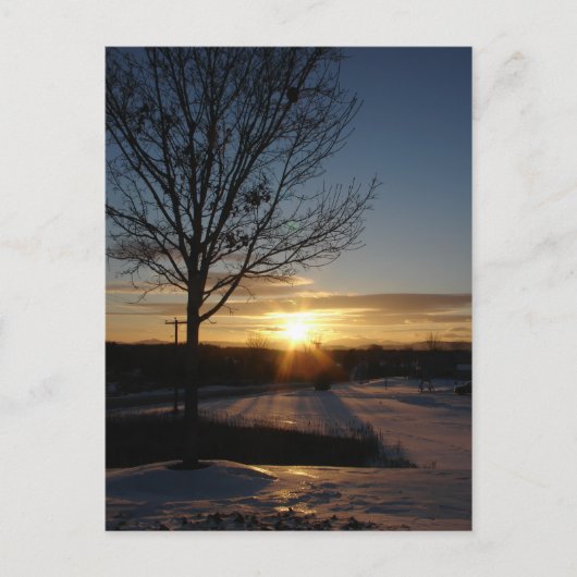 Carte Postale Couché de soleil du Vermont (Devant)