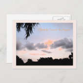 Carte Postale Couché de soleil en Floride en août (Devant / Derrière)