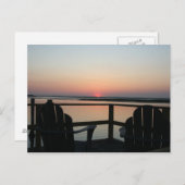 carte postale coucher de soleil (Devant / Derrière)