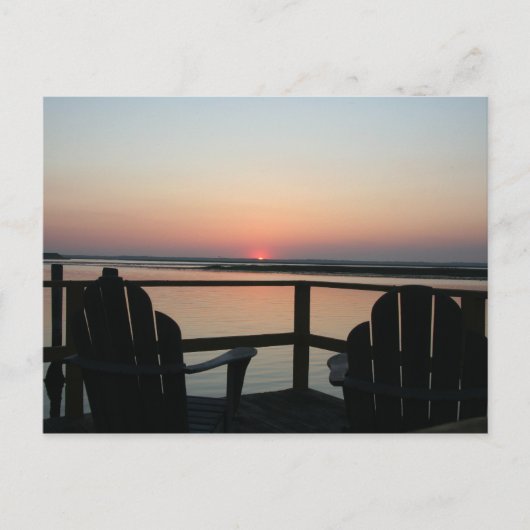 carte postale coucher de soleil (Devant)