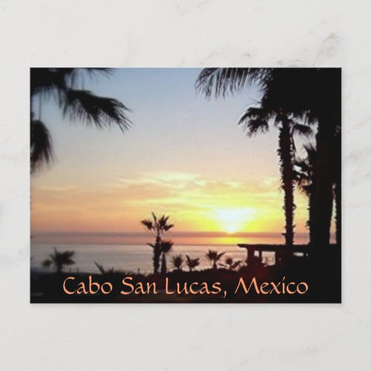 carte postale coucher de soleil (Devant)