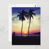 Carte Postale Coucher de soleil (Devant / Derrière)