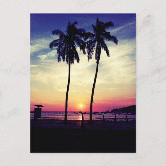 Carte Postale Coucher de soleil (Devant)