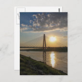 Carte Postale coucher de soleil (Devant / Derrière)