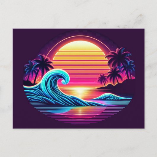 Carte Postale Coucher de soleil (Devant)