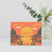 Carte Postale Coucher de soleil (Debout devant)