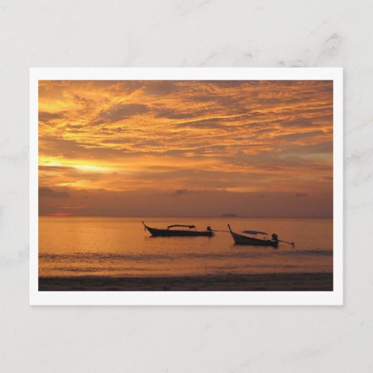 Carte Postale Coucher de soleil (Devant)