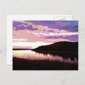 CARTE POSTALE COUCHER DE SOLEIL (Devant / Derrière)