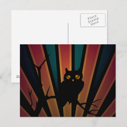 Carte postale Coucher de soleil (Devant / Derrière)