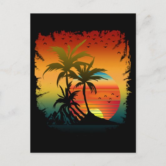CARTE POSTALE COUCHER DE SOLEIL (Devant)