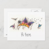 Carte postale Coucher de soleil (Devant / Derrière)