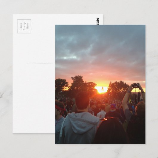 Carte Postale coucher de soleil (Devant / Derrière)